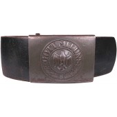 Wehrmacht soldier's Combat belt. Leather belt, 88 cm