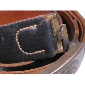 Cintura di combattimento del soldato della Wehrmacht. Cintura in pelle, 88 centimetri. Espenlaub militaria