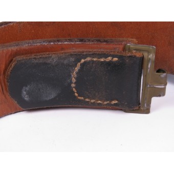 Cintura di combattimento del soldato della Wehrmacht. Cintura in pelle, 88 centimetri. Espenlaub militaria