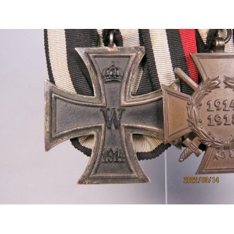 Barra de premios de un veterano de la Segunda Guerra Mundial. Iron Cross 2, 1914. Espenlaub militaria
