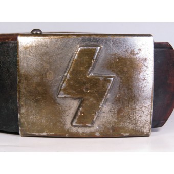Cinturón de Jungvolk de Deutsche y hebilla de latón temprana RZM KH 24. Espenlaub militaria