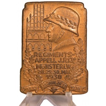 Badge gewijd aan de bijeenkomst van het 113e Regiment Infanterie Münster. Espenlaub militaria