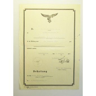 Fliegererinnerungsabzeichen Juncker e una serie di documenti per Oberfeldwebel Heinz Köhler