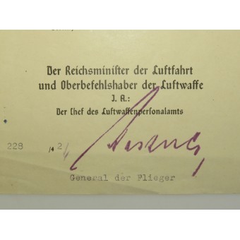 Fliegererinnerungsabzeichen Juncker и комплект документов на Oberfeldwebel Heinz Köhler