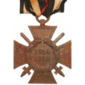 Hindenburgkreuz 1914-18 Ehrenkreuz mit Schwertern, bezeichnet O 11.