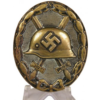 Verwundetenabzeichen in Schwarz 1939 L/11.Deumer. In ottone. Espenlaub militaria