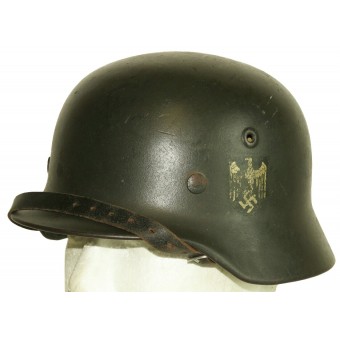 Wehrmacht Heer Stahlhelm m40, Q62 SD. Ausgabe 1942. Espenlaub militaria