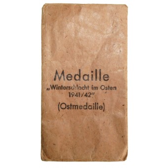 Deschler & Sohn paper bag for Ostmedaille. Espenlaub militaria