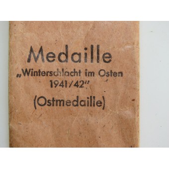 Deschler & Sohn papieren zak voor Ostmedaille. Espenlaub militaria