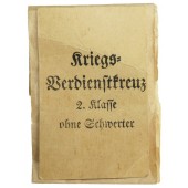 Ungewöhnliche Verpackung für das Kriegsverdienstkreuz 1939 ohne Schwerter