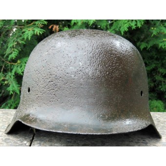 German M 45 Helmet without the ventilation holes. Rare.. Espenlaub militaria