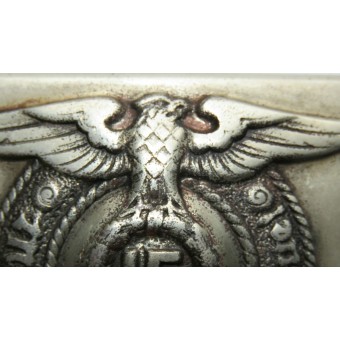 Fat eagle SS VT, Allgemeine SS, or SS-TV cupro-nickel buckle. Espenlaub militaria