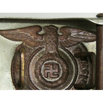 Fat eagle SS VT, Allgemeine SS, or SS-TV cupro-nickel buckle. Espenlaub militaria