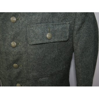 Feldbluse M43 de tela italiana. Menta, etiquetado. Espenlaub militaria