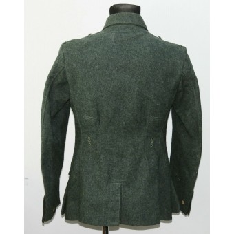 Feldbluse M43 de tela italiana. Menta, etiquetado. Espenlaub militaria