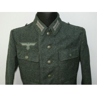 Feldbluse M43 de tela italiana. Menta, etiquetado. Espenlaub militaria