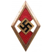 Hitler Youth Gold party badge, HJ-Ehrenzeichen. Deschler # 38739