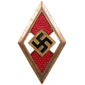 Hitlerjeugd Gouden partijbadge, HJ-Ehrenzeichen. Deschler # 38739. Espenlaub militaria