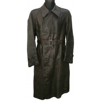 Leather double-breasted coat of the Raglan type, model 1926. Espenlaub militaria