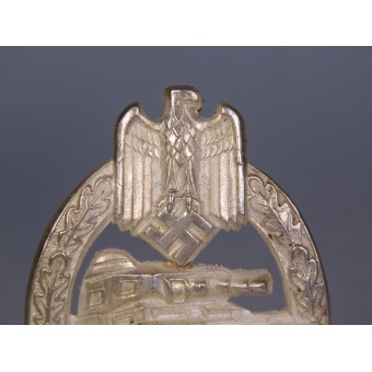 Panzerkampfabzeichen in Silber Hermann Aurich. Mint, Frost silvered. Espenlaub militaria