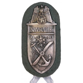 Escudo de la manga Narvik 1940. Buntmetall. Espenlaub militaria