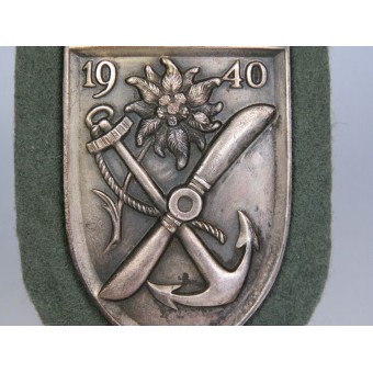 Escudo de la manga Narvik 1940. Buntmetall. Espenlaub militaria