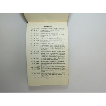 Pocket calendar of 1935. Espenlaub militaria