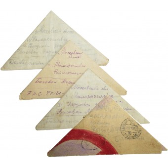 Four frontline triangle-letters to home from Junior Sergeant. Espenlaub militaria