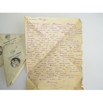 Four frontline triangle-letters to home from Junior Sergeant. Espenlaub militaria