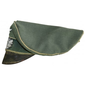 Salty Wehrmacht visor hat with traces of heavy frontline use. Espenlaub militaria