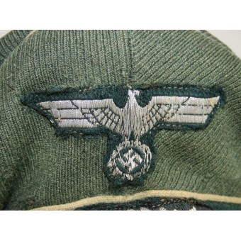 Salty Wehrmacht visor hat with traces of heavy frontline use. Espenlaub militaria