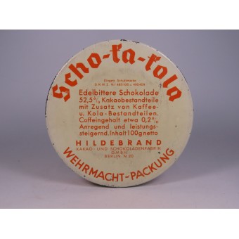 Wehrmachtin suklaapurkki Scho-Ka-Kola 1938. Espenlaub militaria