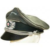 Wehrmacht infantry officer's visor hat: front-line soft top style