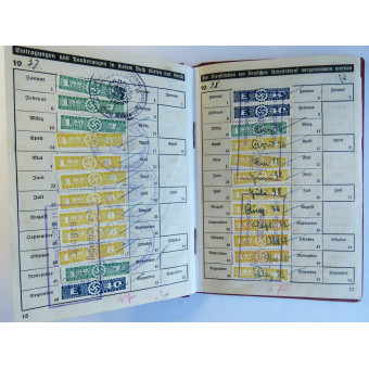 Membership booklet of the Deutsche Arbeitsfront (DAF). Espenlaub militaria