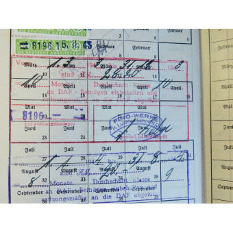 Membership booklet of the Deutsche Arbeitsfront (DAF). Espenlaub militaria