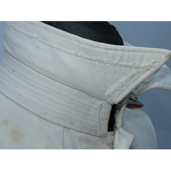 Китель Oberveterinär ветеринарной службы вермахта из белого дриллиха. Espenlaub militaria