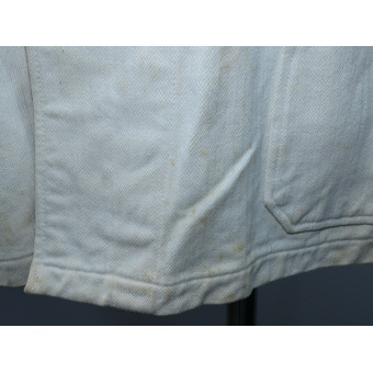 Китель Oberveterinär ветеринарной службы вермахта из белого дриллиха. Espenlaub militaria