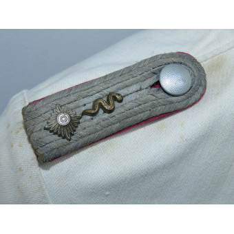 Китель Oberveterinär ветеринарной службы вермахта из белого дриллиха. Espenlaub militaria