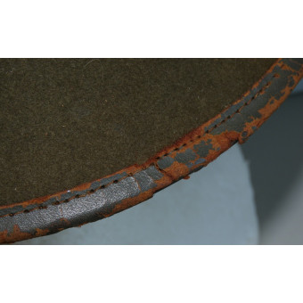 Тропический шлем Вермахта из оливкового фетра с двумя эмблемами. Espenlaub militaria