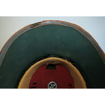 Тропический шлем Вермахта из оливкового фетра с двумя эмблемами. Espenlaub militaria