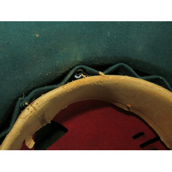 Тропический шлем Вермахта из оливкового фетра с двумя эмблемами. Espenlaub militaria