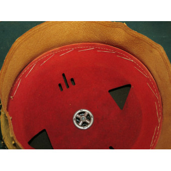 Тропический шлем Вермахта из оливкового фетра с двумя эмблемами. Espenlaub militaria