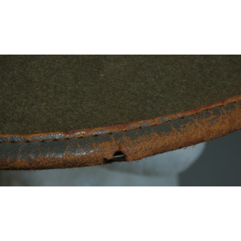 Тропический шлем Вермахта из оливкового фетра с двумя эмблемами. Espenlaub militaria