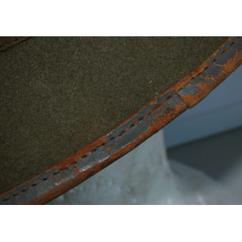 Тропический шлем Вермахта из оливкового фетра с двумя эмблемами. Espenlaub militaria