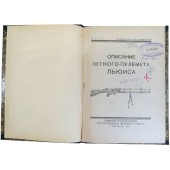 Käsikirja kevyelle konekiväärille M 1915 LEWIS, julkaistu 1923 y.