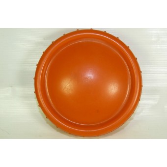 Vaisselle originale WW2 allemande bakélite Beurre Orange (Butterdose). Espenlaub militaria