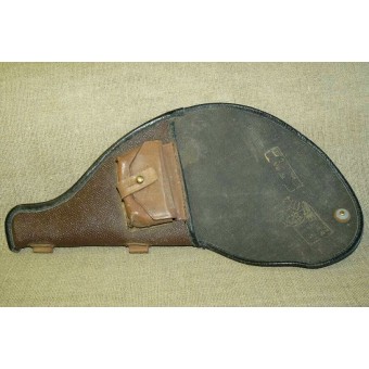 Posterior a la guerra cuero artificial marrón Nagant 1895 funda. Espenlaub militaria