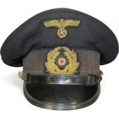 Gorra de suboficial de la Kriegsmarine del Tercer Reich.
