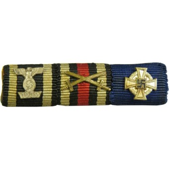 WW1 vétérans barre de ruban avec WW2 Croix de fer Spange. Espenlaub militaria
