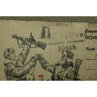 Brev/postkort från andra världskriget på framsidan, 1944. Espenlaub militaria